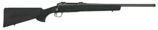 Savage 110 bolt action rifle with synthetic black stock.